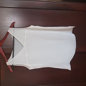 Sheer cream silk blouse